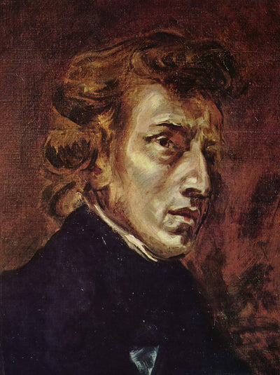 Frederic Chopin by Eugène Delacroix Reproduction Painting by Blue Surf Art