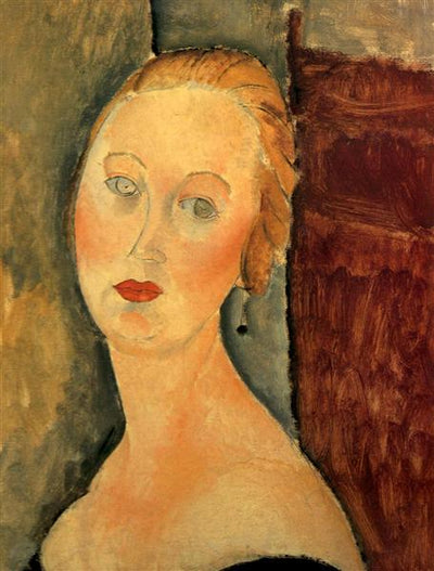 A Blond Woman Portrait of Germaine Survage  by Amedeo Modigliani