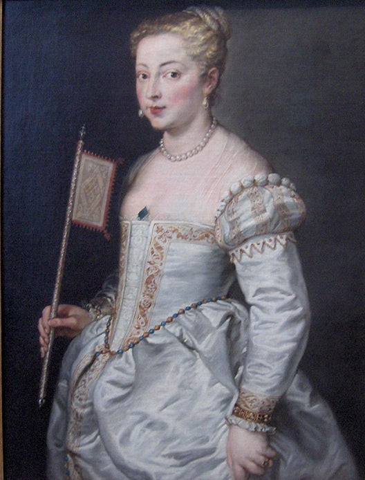 Girl with Fan by Peter Paul Rubens Reproduction Oil Painting on Canvas