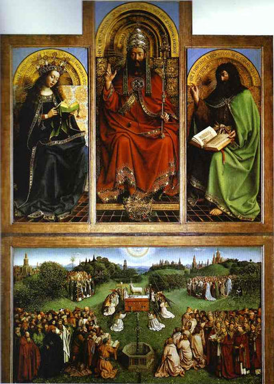 God the Father by Jan Van Eyck Reproduction Painting by Blue Surf Art