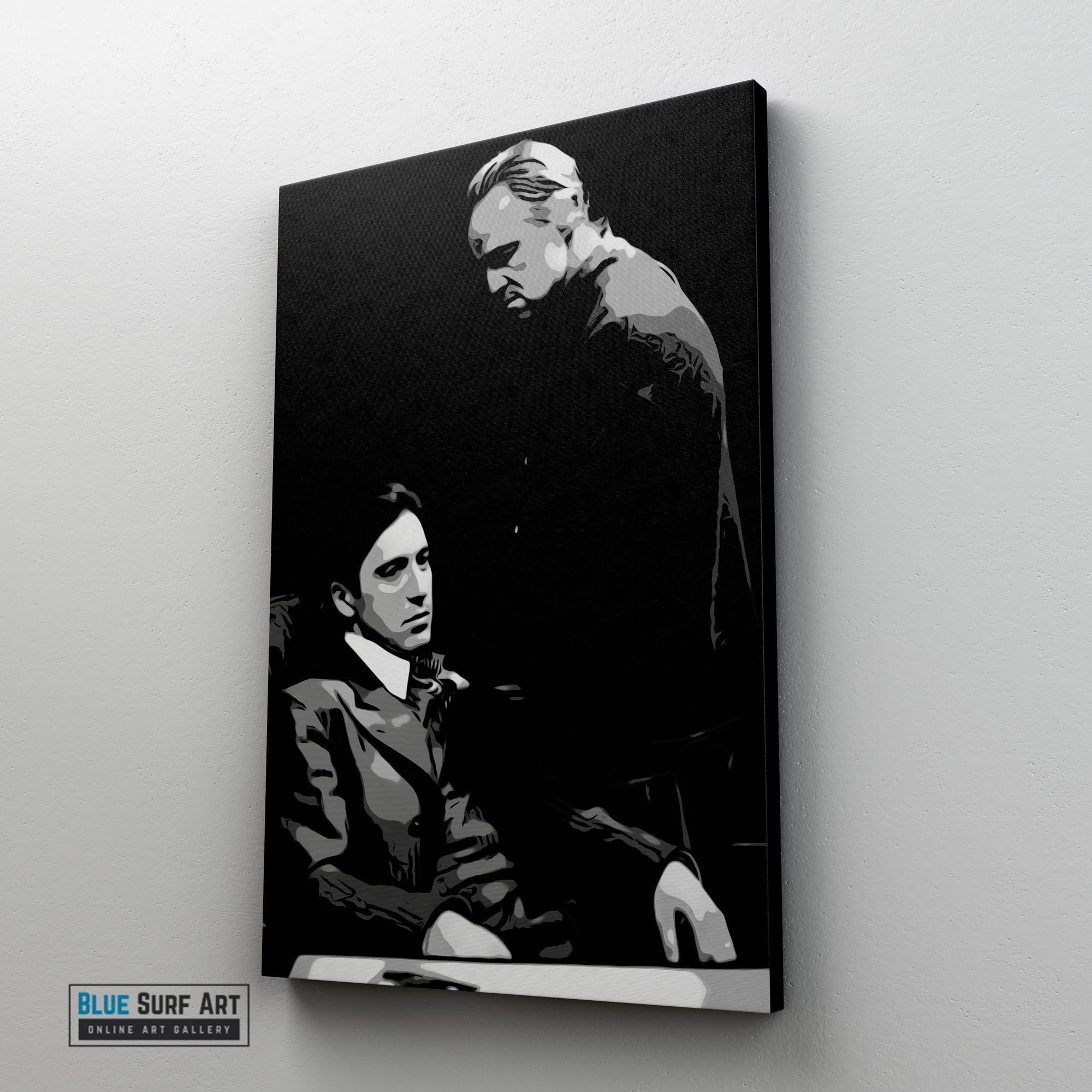 The Godfather Film Wall Art Movies Original Oil on Canvas Painting by Blue Surf Art - 6