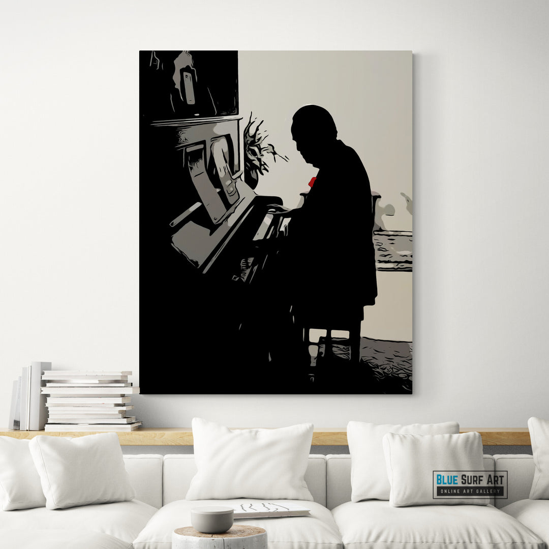 The Godfather Film Wall Art Movies Original Oil on Canvas Painting by Blue Surf Art - 7
