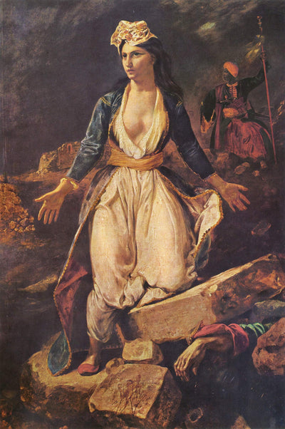 Greece expiring on the Ruins of Missolonghi by Eugène Delacroix Reproduction Painting by Blue Surf Art