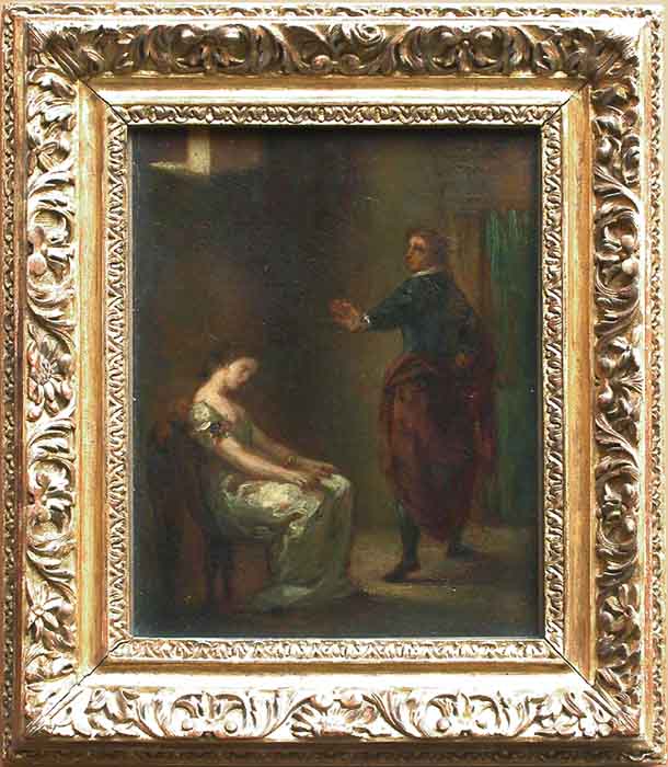 Hamlet and Ophelia by Eugène Delacroix Reproduction Painting by Blue Surf Art
