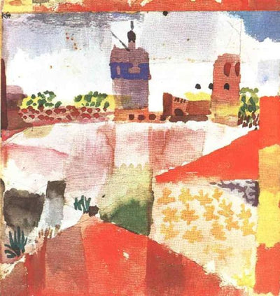 Hammamet with mosque by Paul Klee