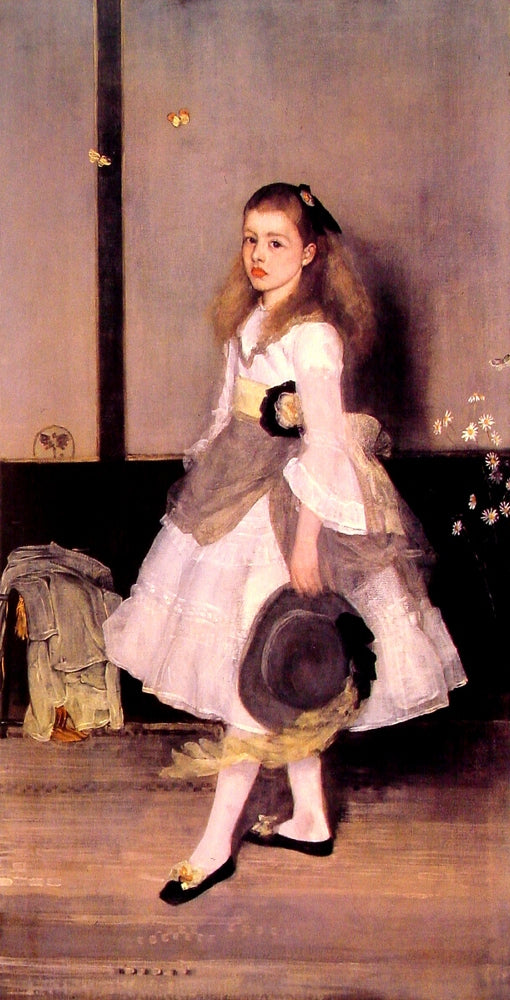 Harmony in Gray and Green: Miss Cicely Alexander by James Abbott McNeill Whistler Reproduction Painting by Blue Surf Art