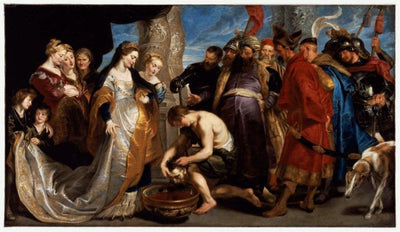 Head of Cyrus Brought to Queen Tomyris by Peter Paul Rubens Reproduction Oil Painting on Canvas