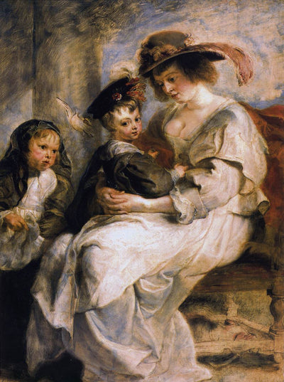 Helene Fourment with her Children by Peter Paul Rubens Reproduction Oil Painting on Canvas
