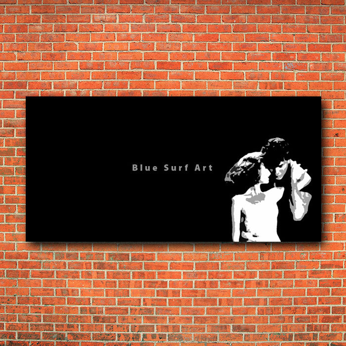 I'm gonna do my kind of dancin' with a great partner - B/W - red bricks wall