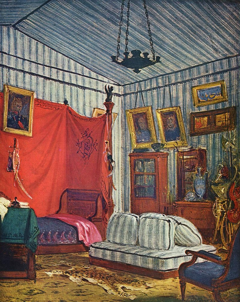 The Duke of Morny's Apartment by Eugène Delacroix Reproduction Painting by Blue Surf Art
