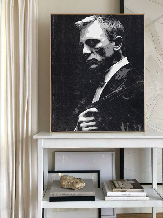 James Bond 007, Daniel Craig Art, James Bond Canvas Art Painting