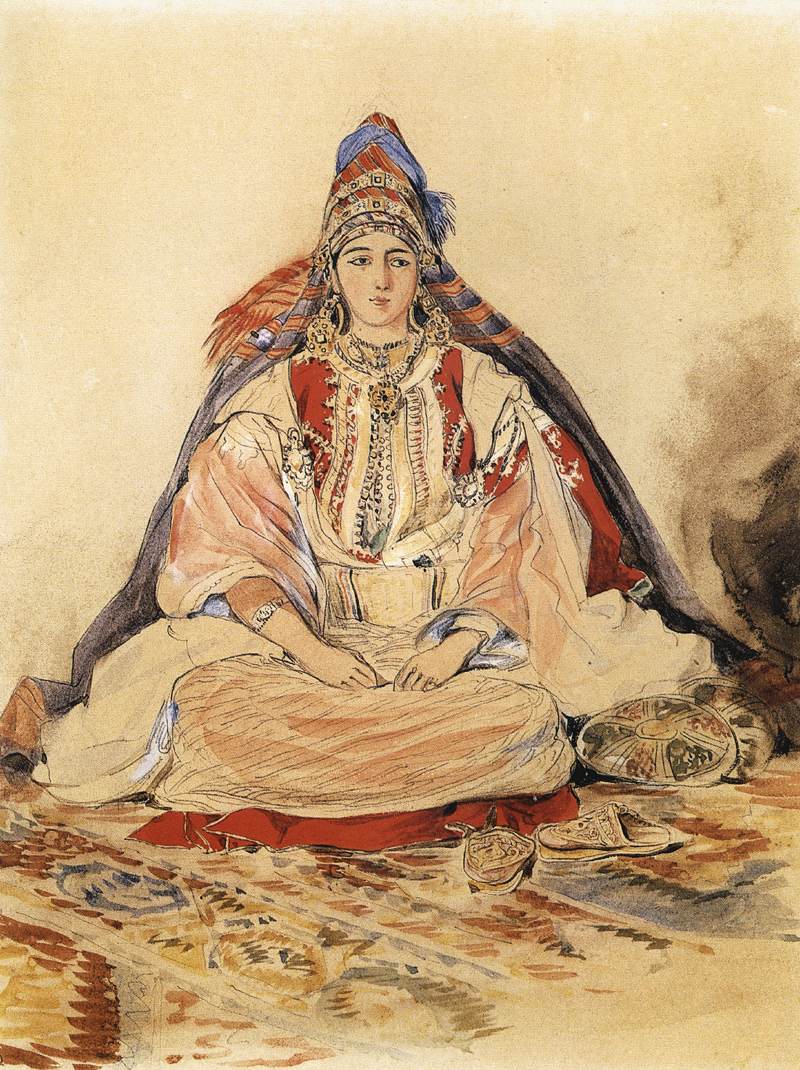 Jewish Bride by Eugène Delacroix Reproduction Painting by Blue Surf Art