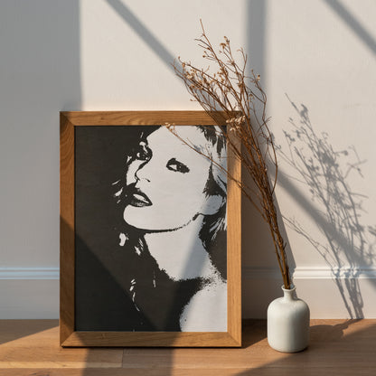 Kate Moss Canvas Art, Fashion Wall Art, Kate Moss Painting. Model art, Kate moss fan art, Kate moss uk model art