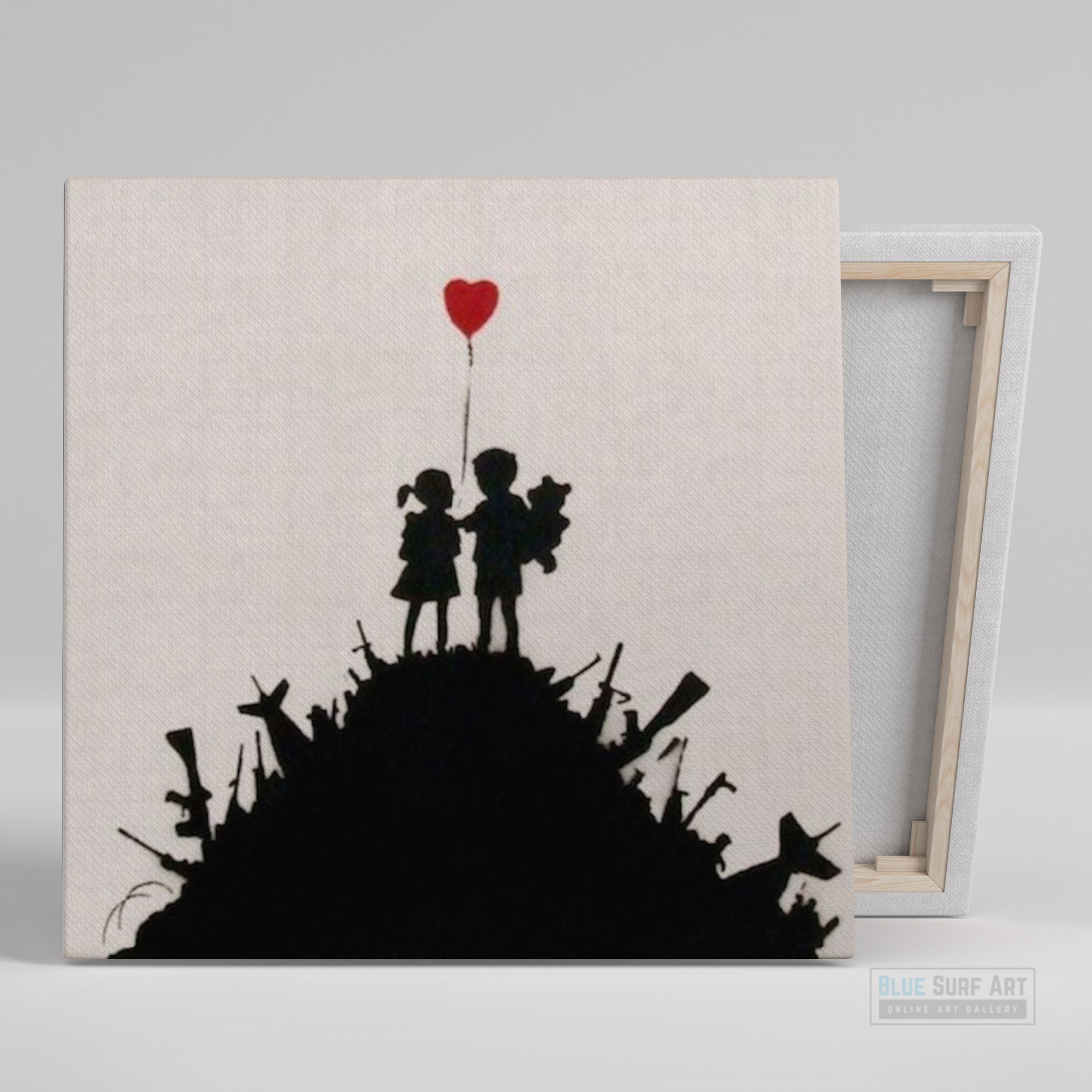 Banksy Kids On Guns Street Art Handmade Oil Painting on Canvas