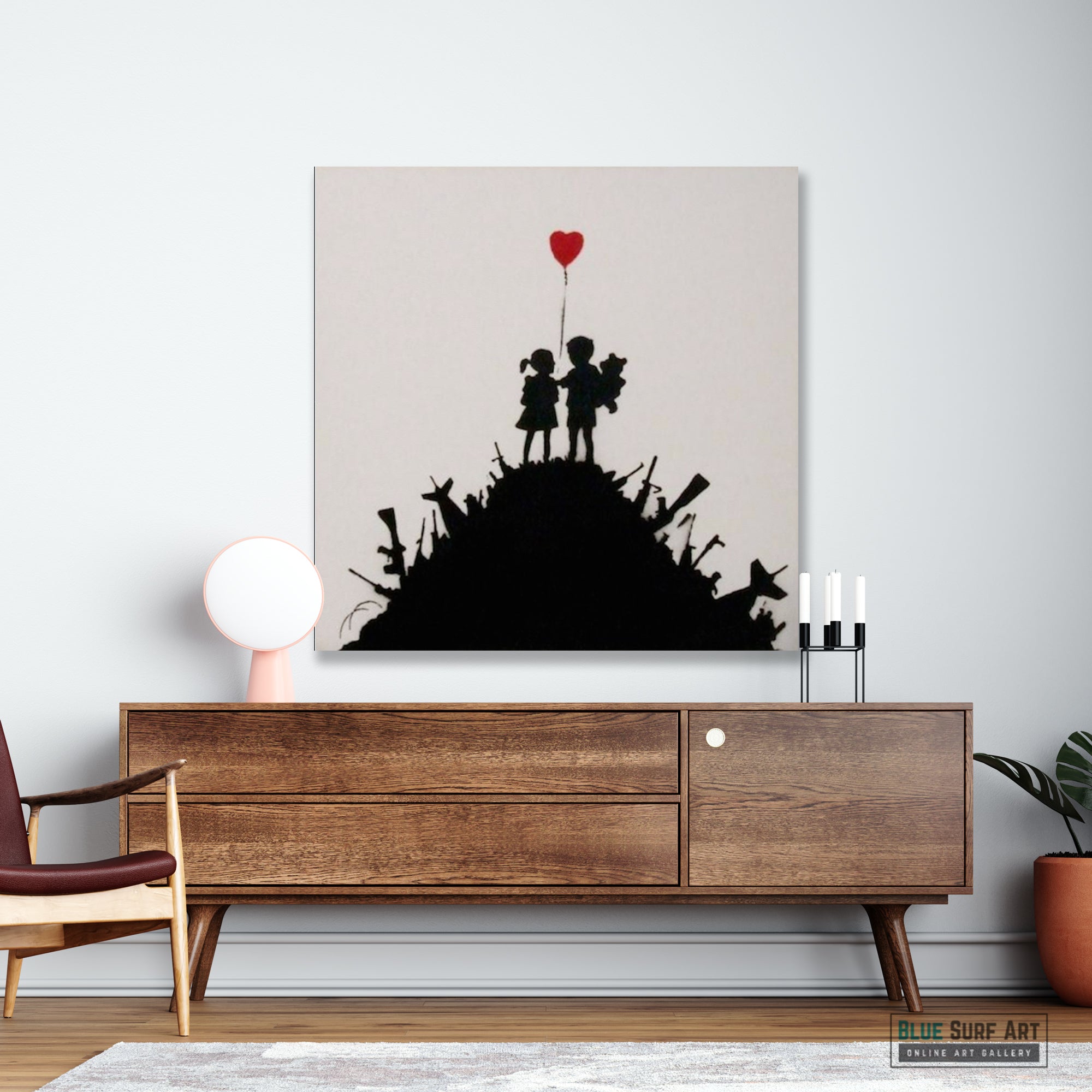 Banksy Kids On Guns Street Art Handmade Oil Painting on Canvas