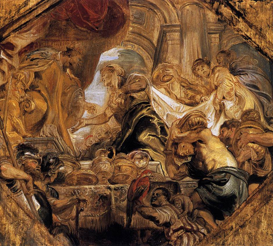 King Solomon and the Queen of Sheba by Peter Paul Rubens Reproduction Oil Painting on Canvas