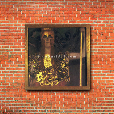 Pallas Athena - red brick wall