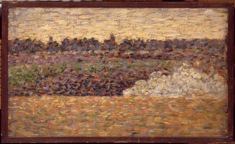 Landscape at Grandcamp by Georges Seurat Reproduction Painting by Blue Surf Art