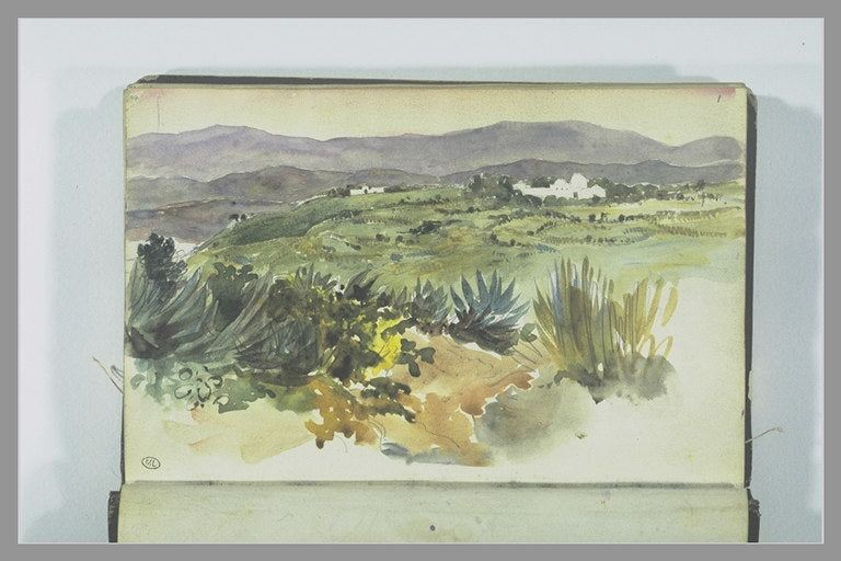 Landscape near Tangier by Eugène Delacroix Reproduction Painting by Blue Surf Art