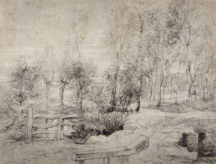 Landscape with a trees by Peter Paul Rubens Reproduction Oil Painting on Canvas