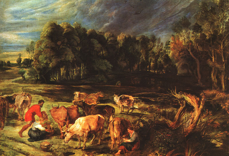 Landscape with Cows by Peter Paul Rubens Reproduction Oil Painting on Canvas