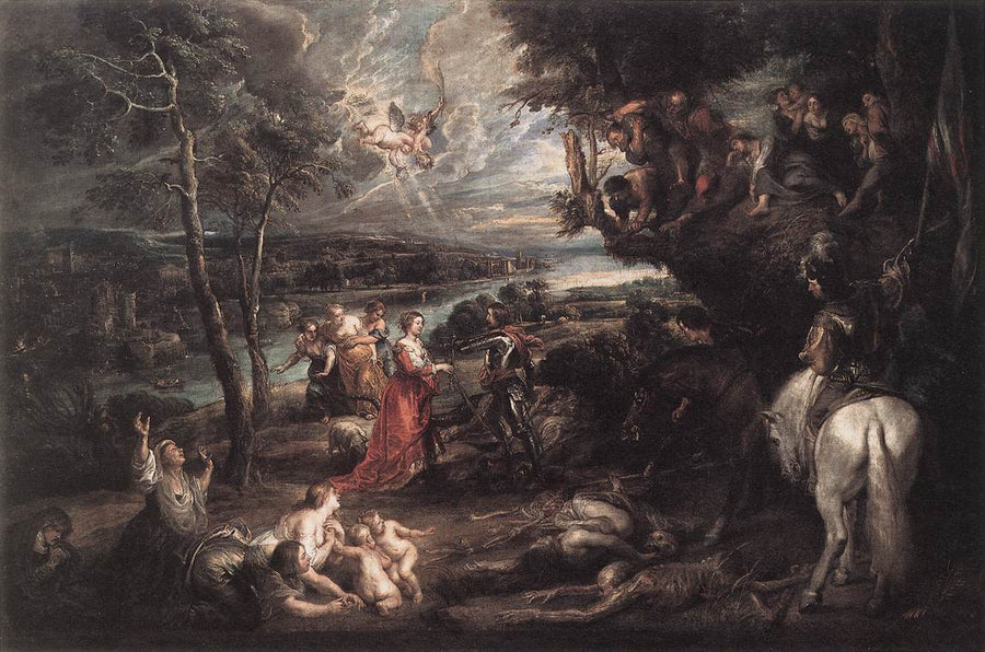 Landscape with Saint George and the Dragon by Peter Paul Rubens Reproduction Oil Painting on Canvas