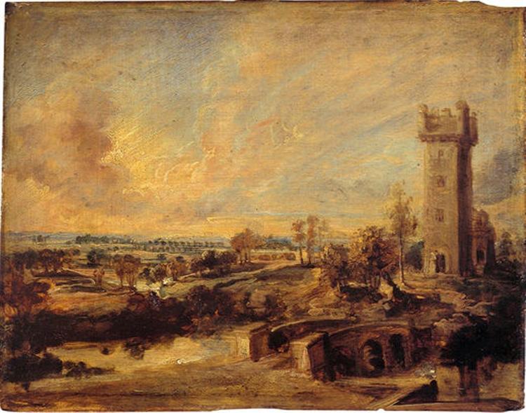 Landscape with Tower by Peter Paul Rubens Reproduction Oil Painting on Canvas