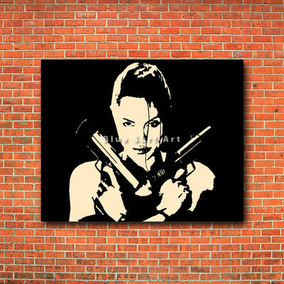 Lara - red bricks wall