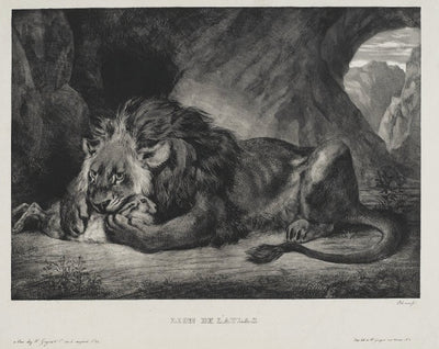 Lion of the Atlas by Eugène Delacroix Reproduction Painting by Blue Surf Art
