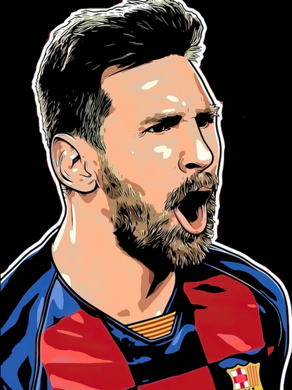 Lionel Andrés Messi Wall Art Original Handmade Art Painting for Sale