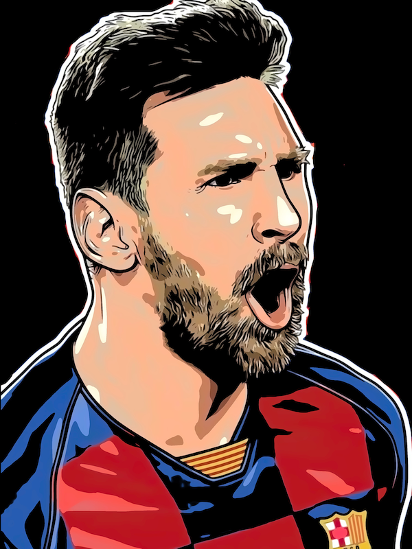 Lionel Andrés Messi Wall Art Original Handmade Art Painting for Sale