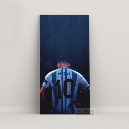 Lionel Messi no. 10 Wall Art Original Handmade Art Painting for Sale - Blue Surf Art 