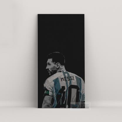 Lionel Messi no. 10 Wall Art Original Handmade Art Painting for Sale - Blue Surf Art 1