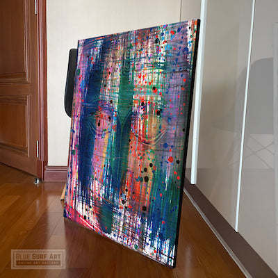 Multi Colour Buddha Portrait in Abstract Style Wall Art