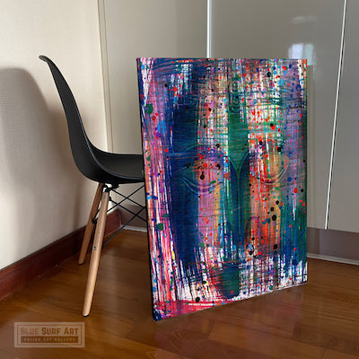 Multi Colour Buddha Portrait in Abstract Style Wall Art