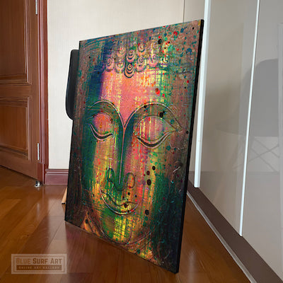 Multi Colour Abstract Buddha Portrait Wall Art
