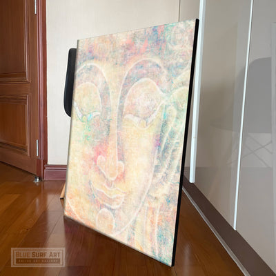 Pastel Colour Buddha Wall Art, Asian Canvas Art Painting