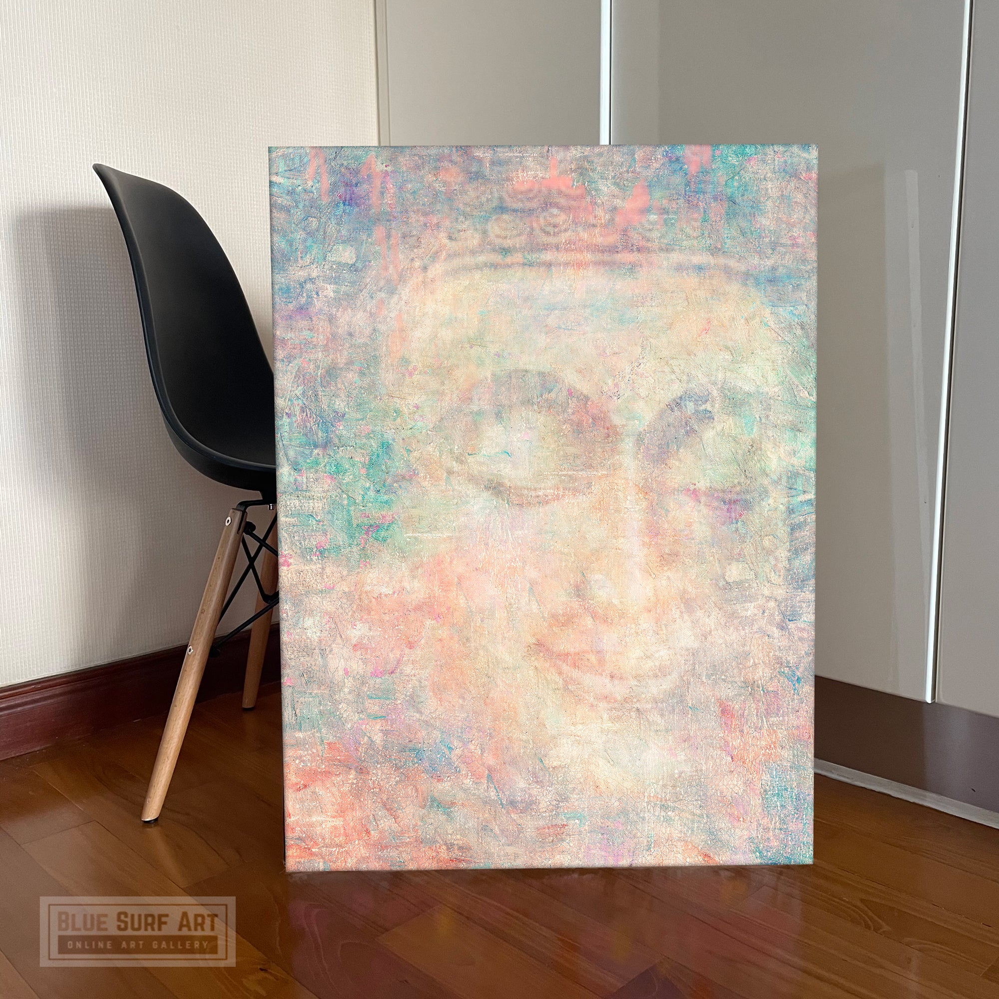 Subtle Pastel Colour Buddha Wall Art Painting  - showcase
