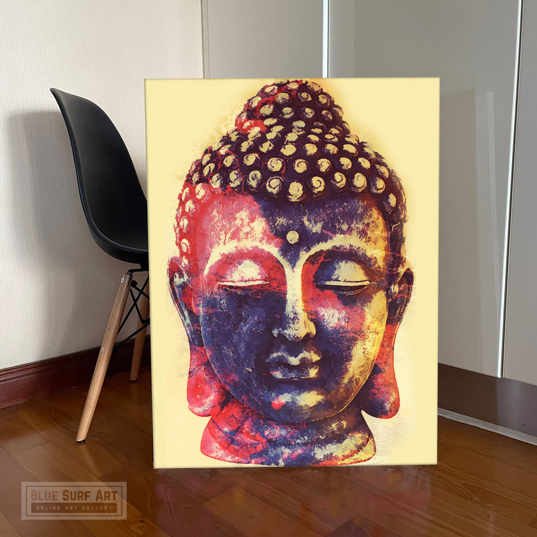 Buddha Portrait Original Oil Painting on Canvas