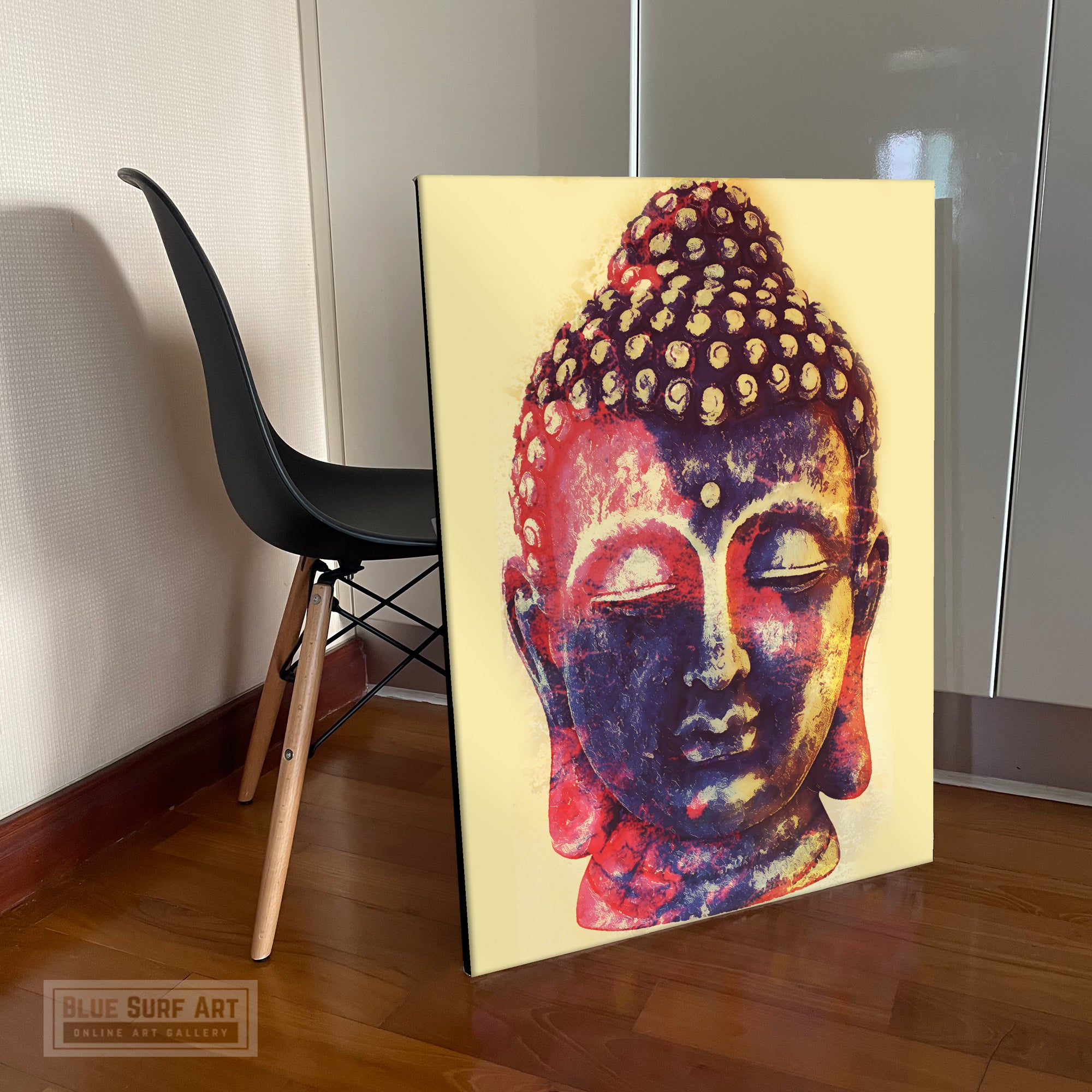 Buddha Portrait Original Oil Painting on Canvas