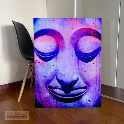 Buddha Asian Art with Purple Colour Tone