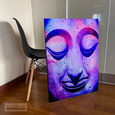 Buddha Asian Art with Purple Colour Tone