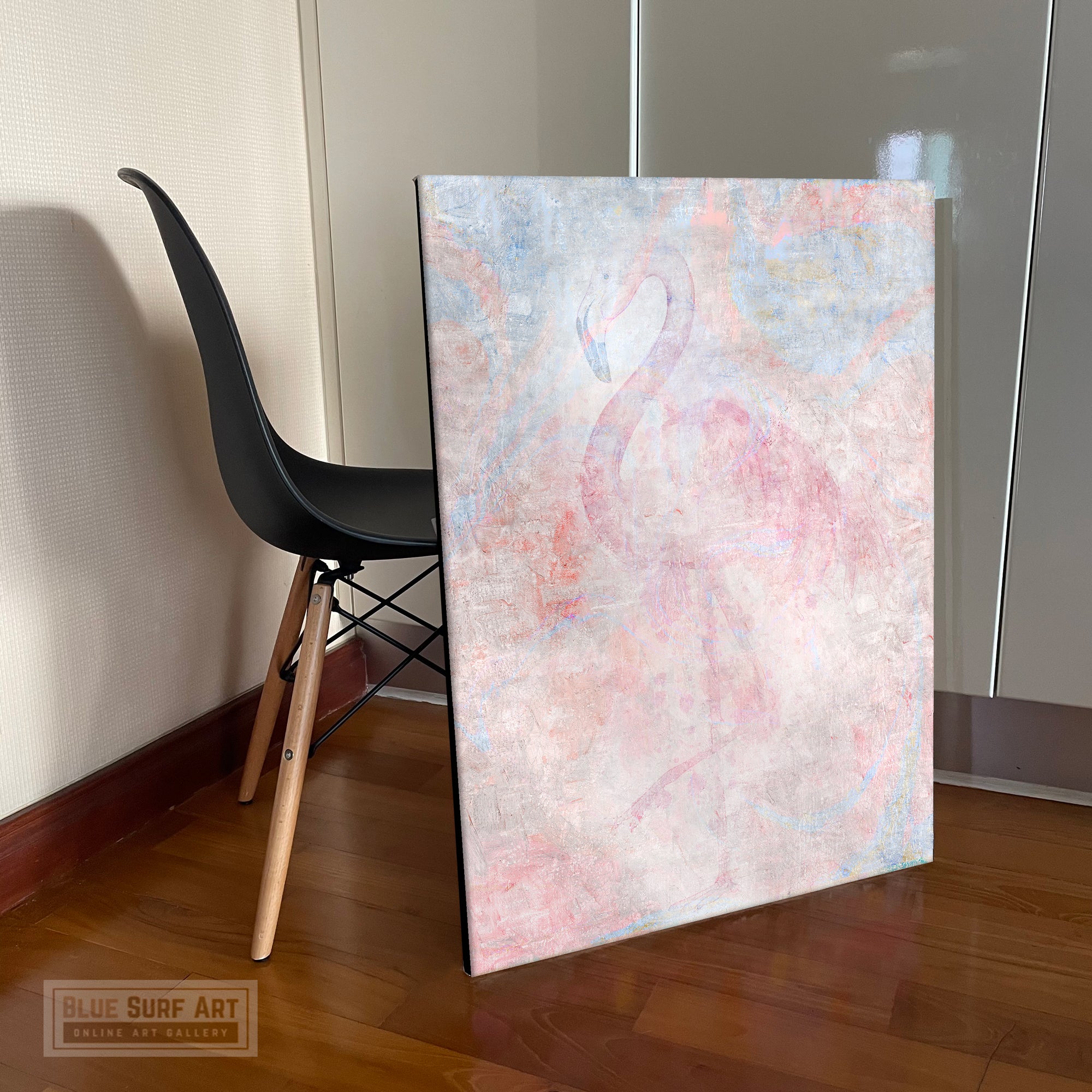 Flamingo Canvas art, Pink Flamingo Wall Art