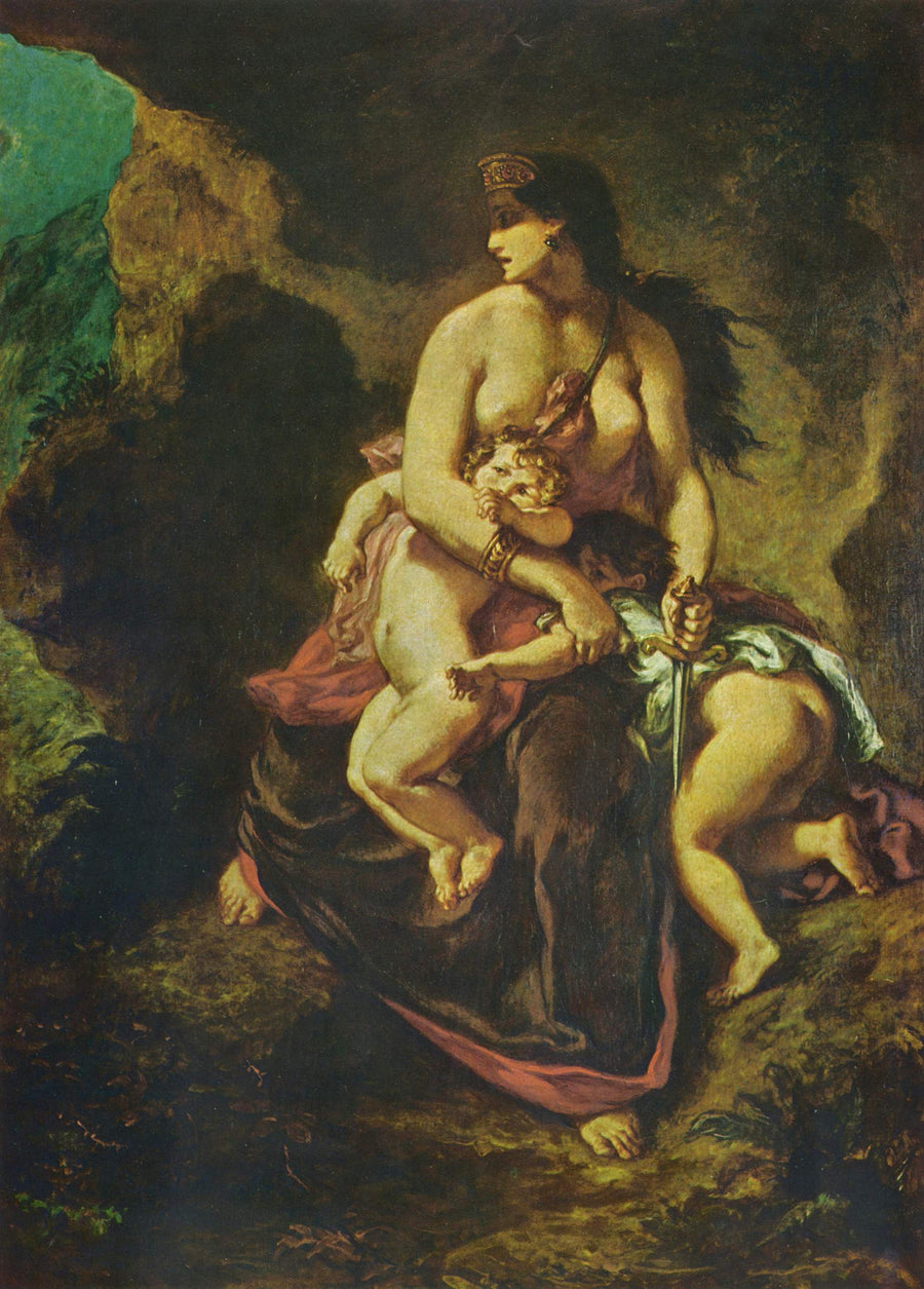 Medea by Eugène Delacroix Reproduction Painting by Blue Surf Art