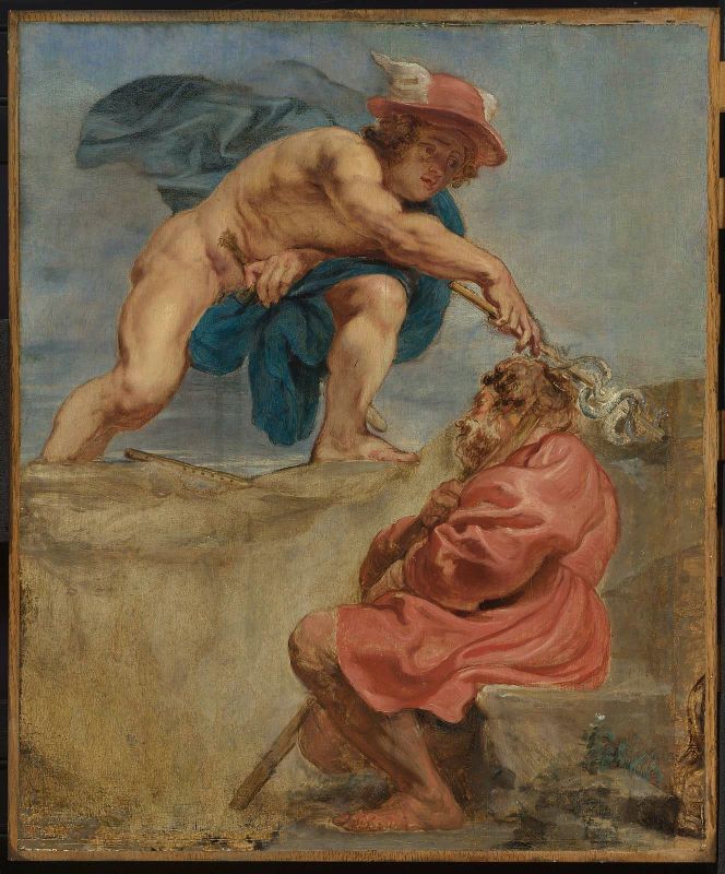 Mercury and a Sleeping Herdsman by Peter Paul Rubens Reproduction Oil Painting on Canvas