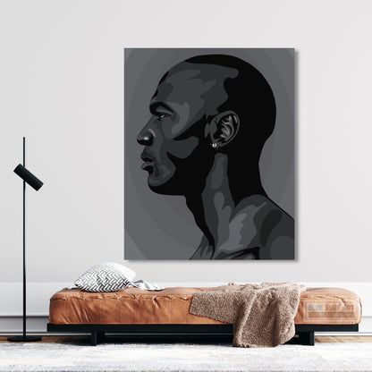 MJ Basketball Player Wall Art Original Handmade Art Painting for Sale 3