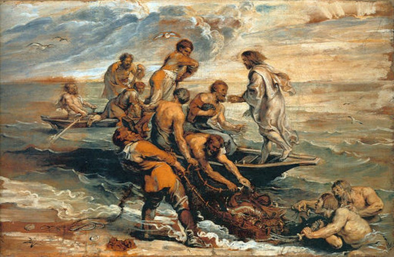 Miraculous Fishing by Peter Paul Rubens Reproduction Oil Painting on Canvas