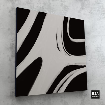 Minimalist Black & White Modern Abstract Wall Art - Fora #4. Large Abstract Painting, Modern Abstract Painting, oil hand painting, office wall art, original abstract, textured art