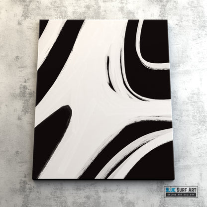 Minimalist Black & White Modern Abstract Wall Art - Fora #4. Large Abstract Painting, Modern Abstract Painting, oil hand painting, office wall art, original abstract, textured art