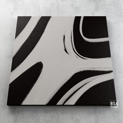 Minimalist Black & White Modern Abstract Wall Art - Fora #4. Large Abstract Painting, Modern Abstract Painting, oil hand painting, office wall art, original abstract, textured art